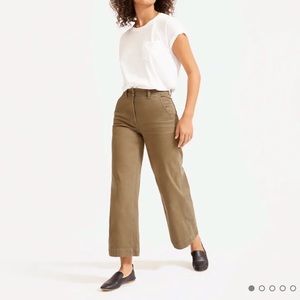 Everlane Wide Leg Crop Pant in Orche Size 00